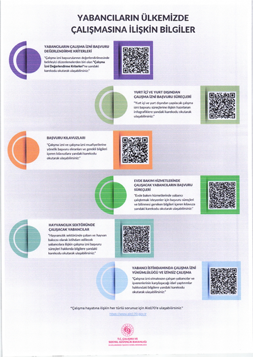 Yabanc�lar�n �lkemizde �al��mas�na �li�kin Bilgiler
